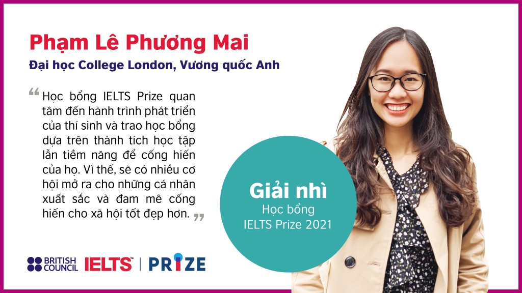 Phạm Lê Phương Mai, Giải nhì học bổng IELTS Prize 2021.