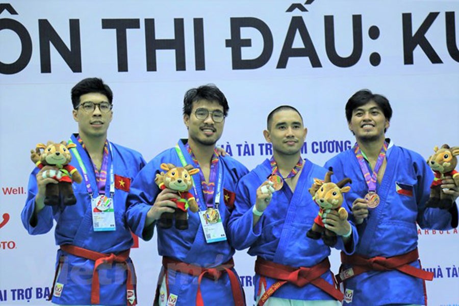 Các vận động viên kurash xuất sắc hoàn thành chỉ tiêu đề ra với những tấm huy chương vàng quý giá.