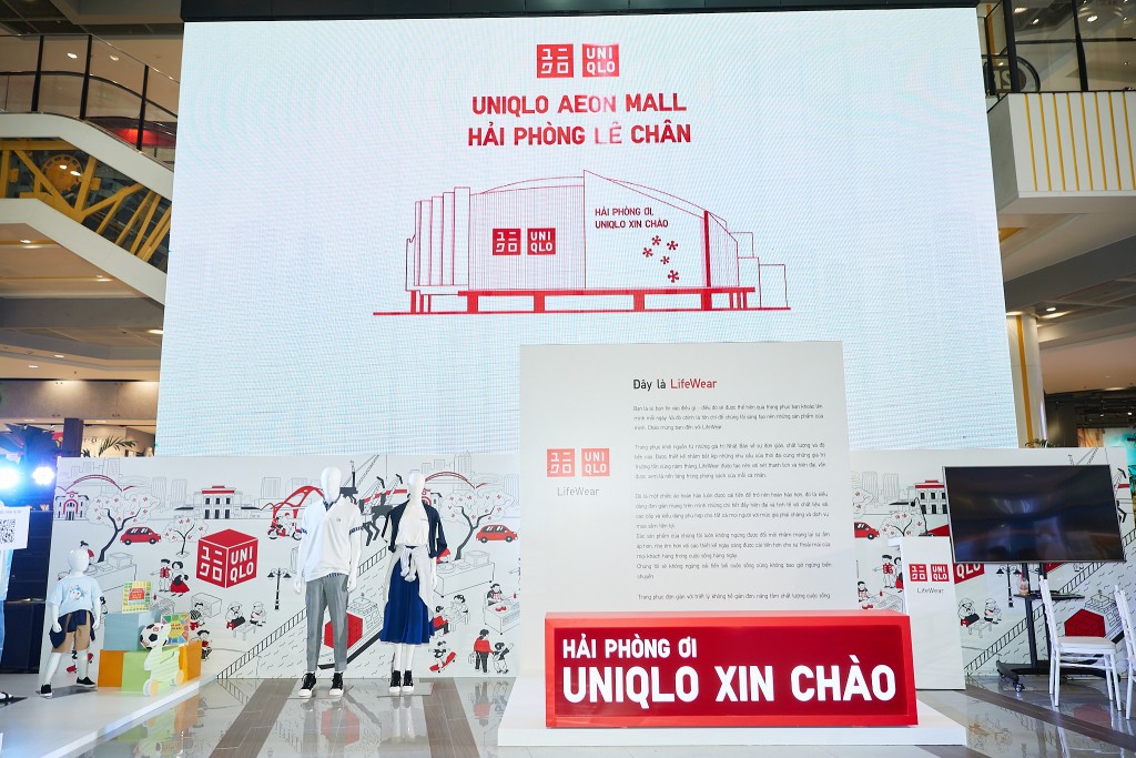 Chuẩn bị khai trương cửa hàng UNIQLO tại Trung tâm thương mại AEON MALL Hải Phòng - Lê Chân