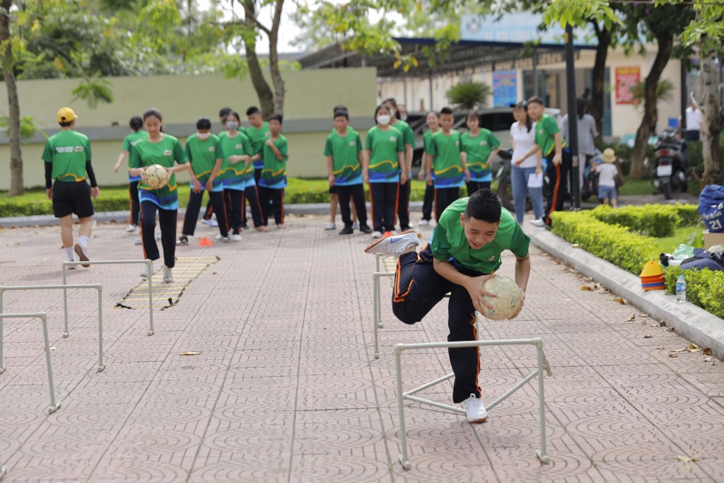 Các khu vực thi đấu, giao lưu thể thao cho các em nhỏ mà Nestlé MILO triển khai tổ chức tại sự kiện