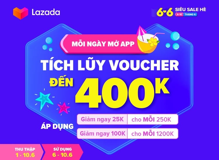 Mã giảm giá tích lũy là tính năng độc quyền do Lazada tiên phong áp dụng