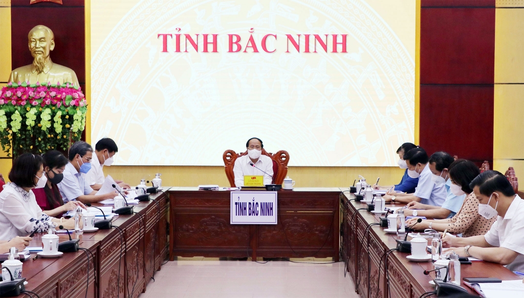 Phó Thủ tướng Chính phủ Lê Văn Thành có buổi làm việc với tỉnh Bắc Ninh về công tác phòng, chống dịch Covid-19 trên địa bàn tỉnh.