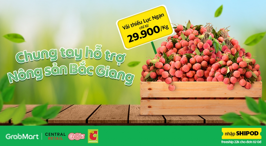 Big C Việt Nam và Grab Việt Nam chung tay hỗ trợ nông sản Bắc Giang