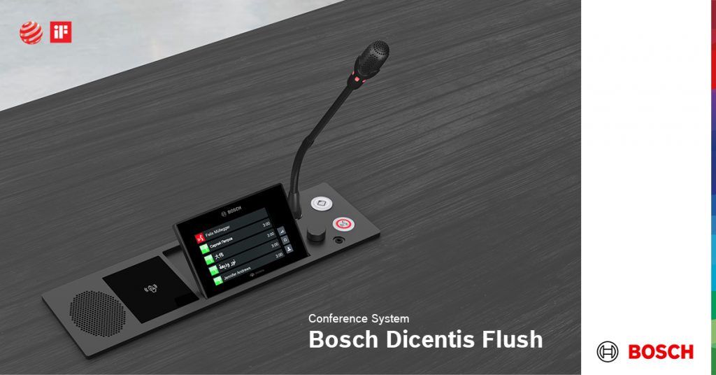 Hệ thống hội nghị DICENTIS Flush nhận hai giải thưởng thiết kế từ Red Dot và iF