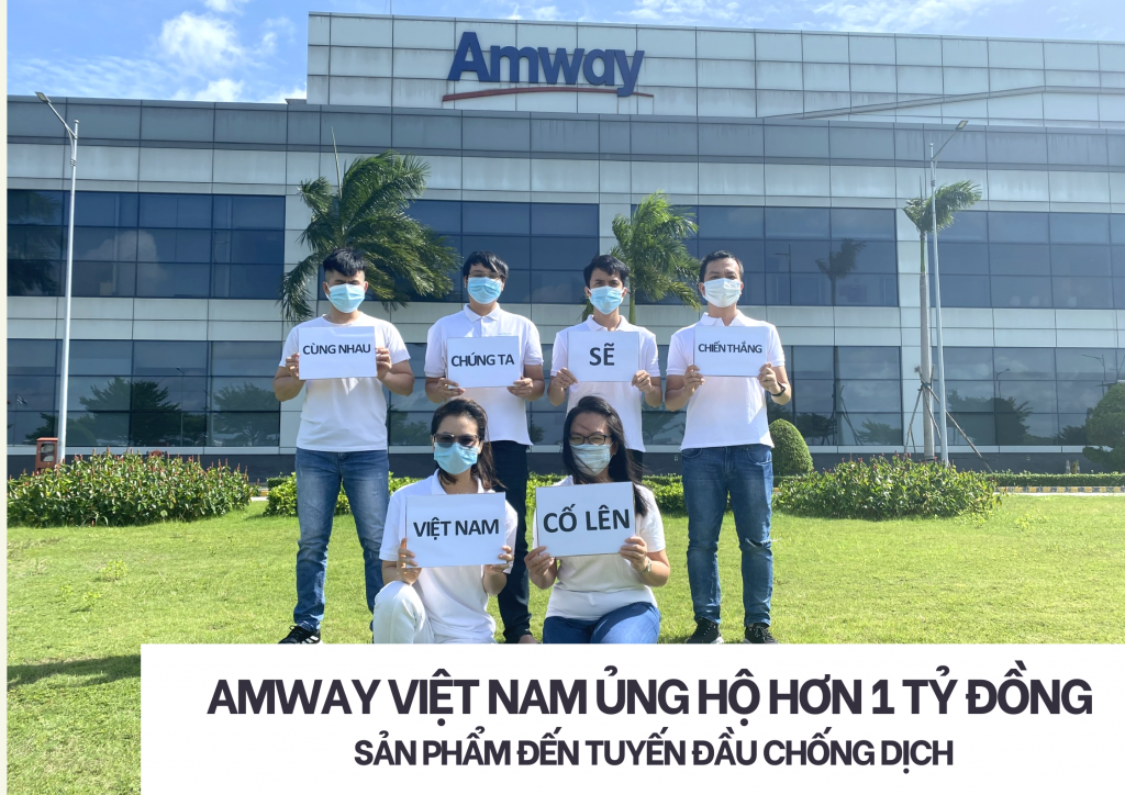 Amway Việt Nam ủng hộ các sản phẩm chăm sóc sức khỏe và thiết bị thiết yếu tới tuyến đầu chống dịch
