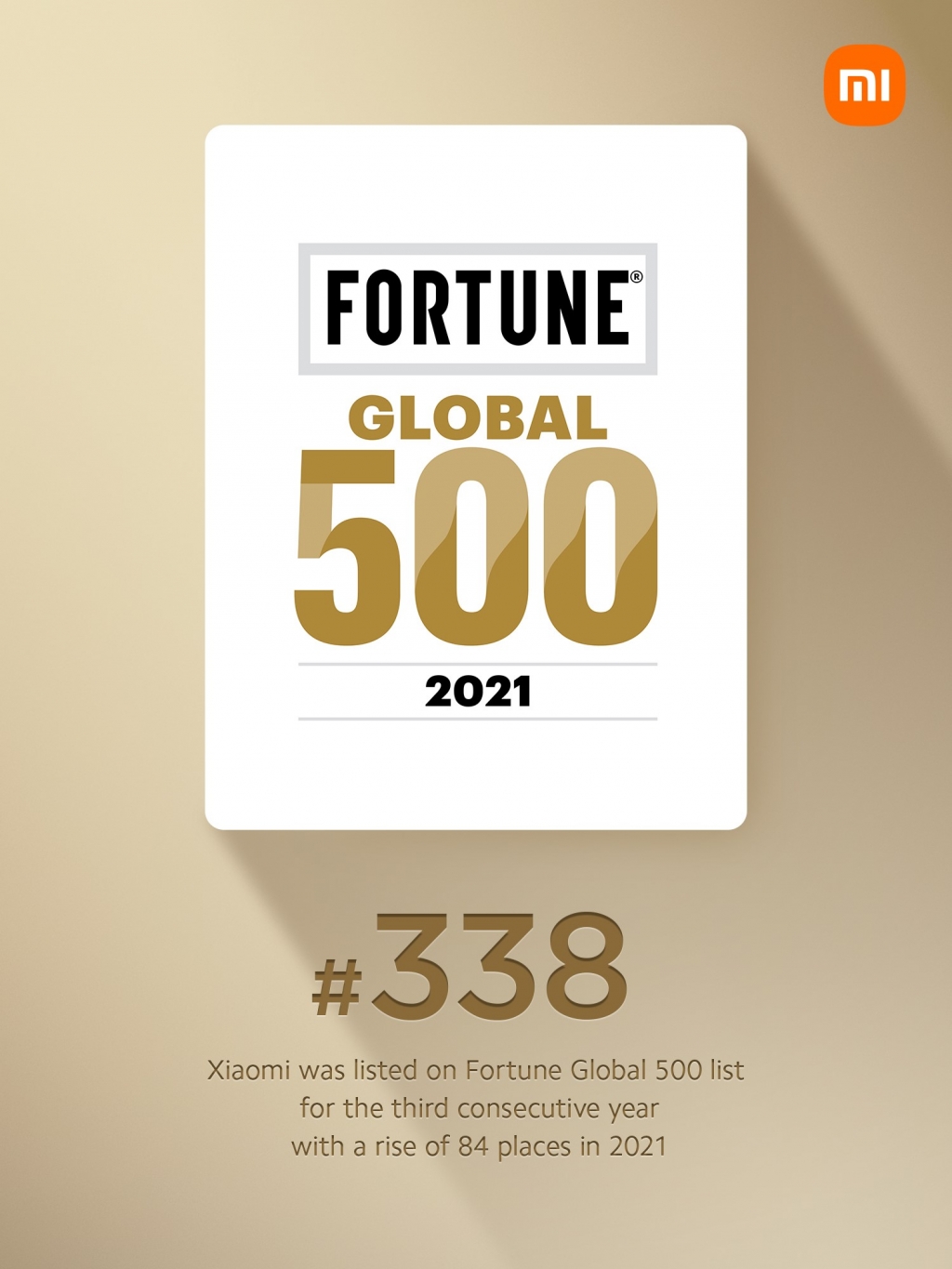 Xiaomi thăng hạng trong danh sách Fortune Global 500