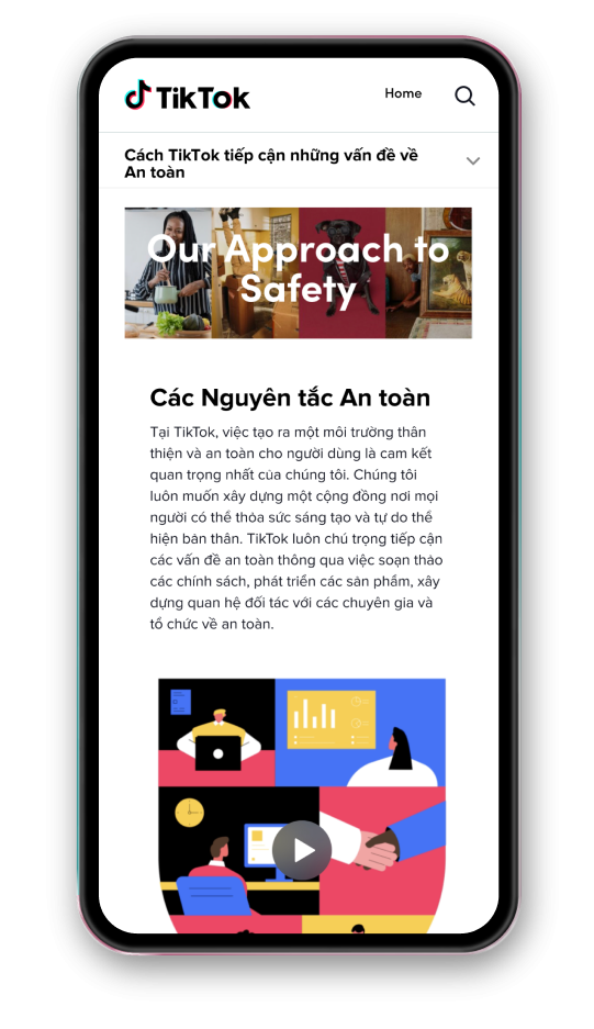 Cách TikTok tiếp cận những vấn đề về An toàn