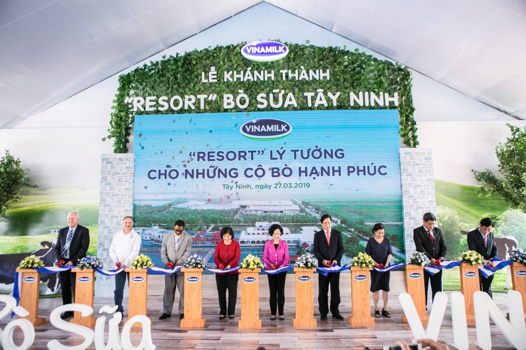 Trang trại bò sữa Vinamilk Tây Ninh được khánh thành 2017, là trang trại có quy mô lớn và hiện đại nhất của Vinamilk