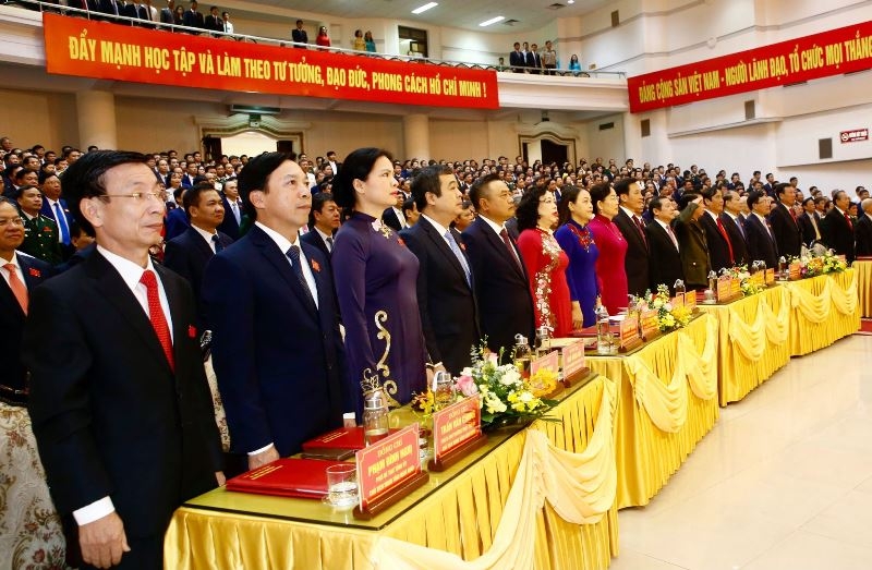 Các đại biểu dự Đại hội Đảng bộ tỉnh Nam Định lần thứ 20, nhiệm kỳ 2020   2025.
