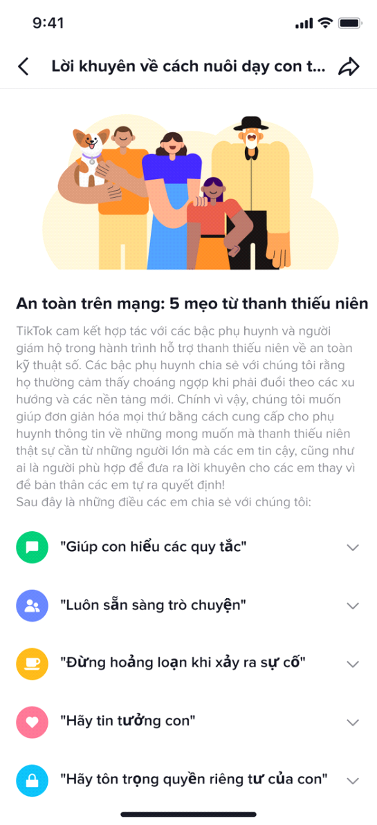 TikTok cải tiến tính năng Gia đình thông minh dựa trên đề xuất của thanh thiếu niên