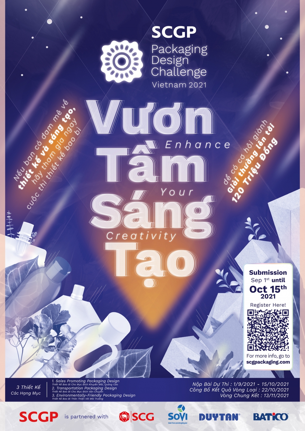 Hình ảnh về cuộc thi: uộc thi Thiết kế bao bì SCGP Packaging Design Challenge Việt Nam 2021 với chủ đề “Vươn tầm sáng to” khuyến khích đối tượng sinh viên có đam mê thiết kế, tư duy sáng tạo vượt qua những ranh giới trong thiết kế bao bì nhằm thúc đẩy sự phát triển của ngành bo bì