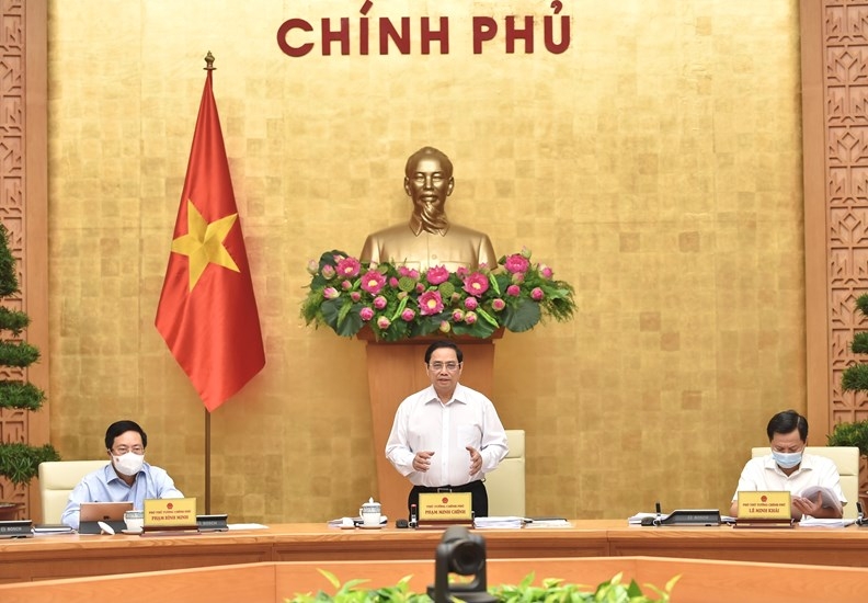 Thủ tướng Chính phủ Phạm Minh Chính chủ trì phiên họp Chính phủ thường kỳ tháng 8/2021