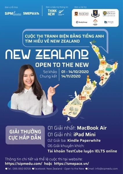 Cuộc thi “New Zealand   Open to the New” là một cơ hội để các bạn học sinh trung học Việt Nam chia sẻ những kì vọng của họ về New Zealand