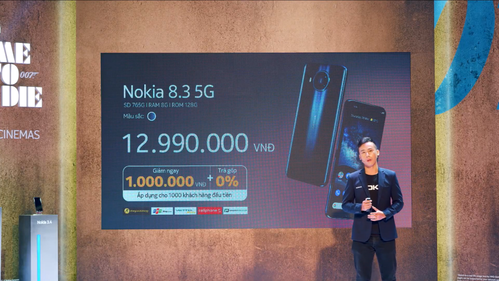 Giá và chương trình khuyến mãi của Nokia 8.3 5G