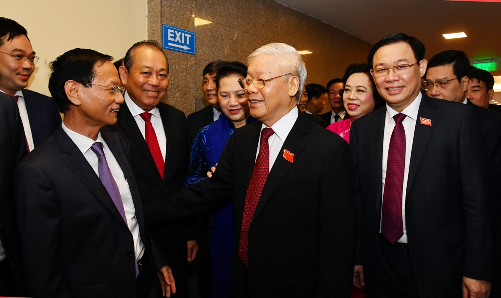 Hình ảnh Tổng Bí thư, Chủ tịch nước Nguyễn Phú Trọng và các đại biểu về dự Đại hội