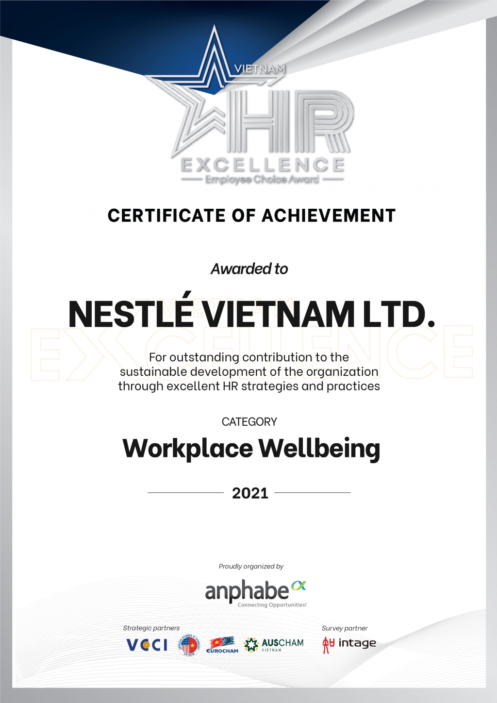 Nestlé Việt Nam là doanh nghiệp điển hình xuất sắc về An sinh tại môi trường làm việc năm 2021