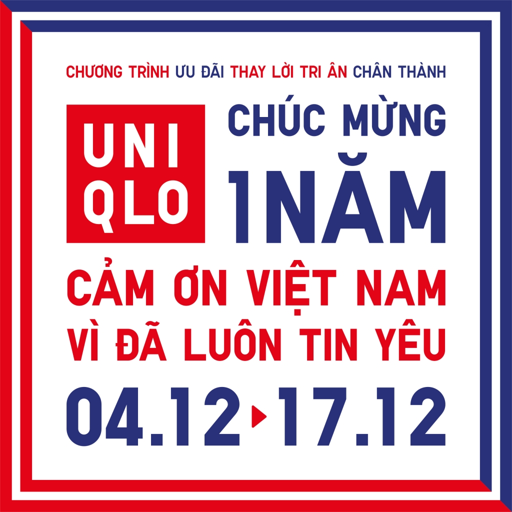 UNIQLO tổ chức kỷ niệm một năm đến Việt Nam