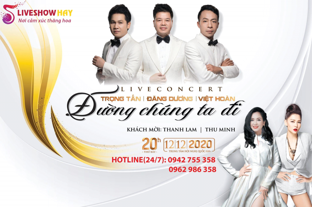 Poster giới thiệu live concert đêm nhạc Đường chúng ta đi