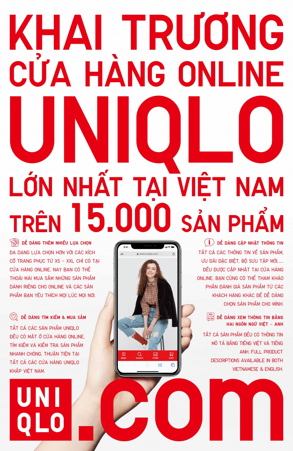 UNIQLO chính thức ra mắt cửa hàng UNIQLO online ngày 5_11