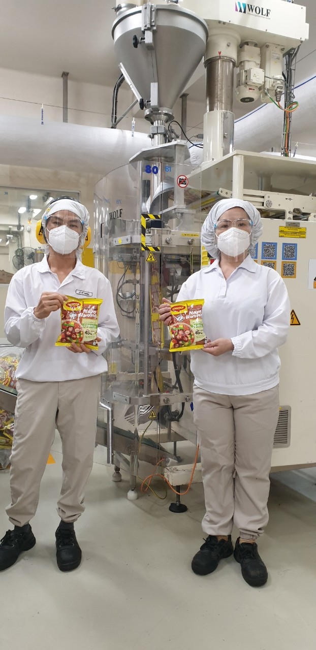 Sản phẩm bột nêm Maggi được sản xuất tại nhà máy Nestlé.