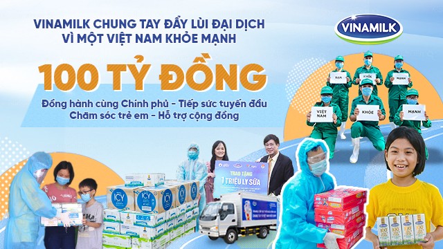 Vinamilk tích cực trong các hoạt động đồng hành chống dịch và hỗ trợ cộng đồng, trong đó đặc biệt hướng đến trẻ em