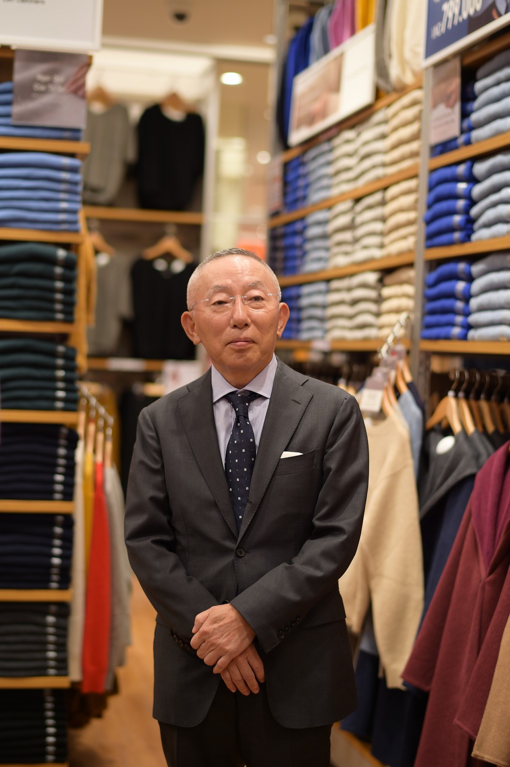 Ông Tadashi Yanai tại sự kiện ra mắt cửa hàng UNIQLO Đồng Khởi tháng 12.2019