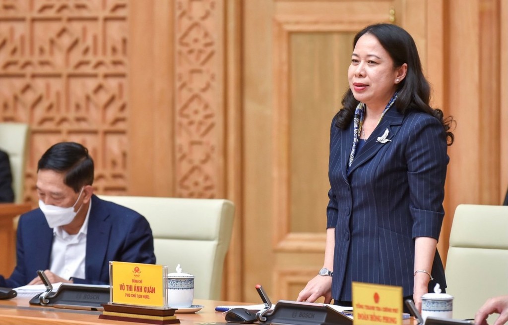 Phó Chủ tịch nước Võ Thị Ánh Xuân phát biểu tại phiên họp
