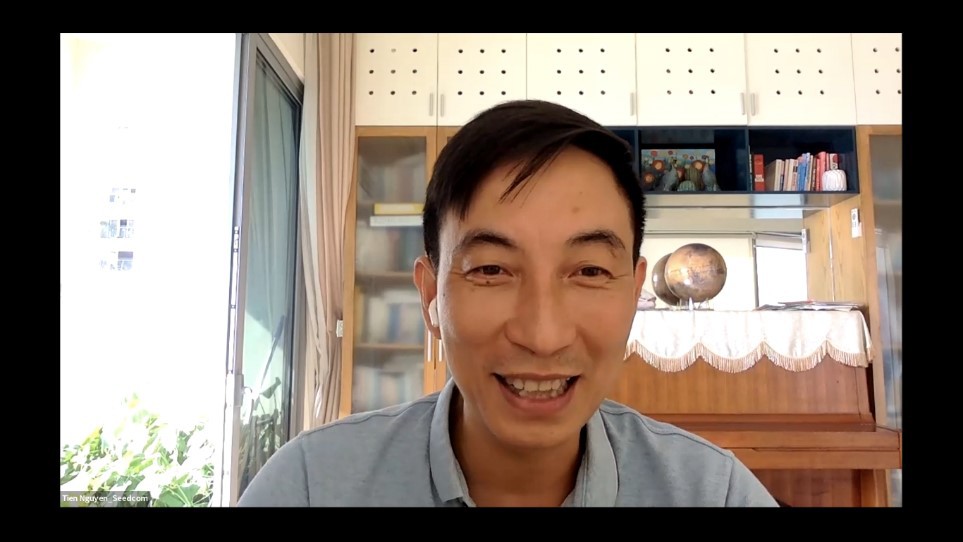 Ông Nguyễn Hoành Tiến, Tổng giám đốc Seedcom chia sẻ tại toạ đàm “Chắp cánh sáng tạo trong lĩnh vực bán lẻ”