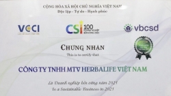 Herbalife Việt Nam tiếp tục được vinh danh top 100 Doanh nghiệp bền vững Việt Nam 2021