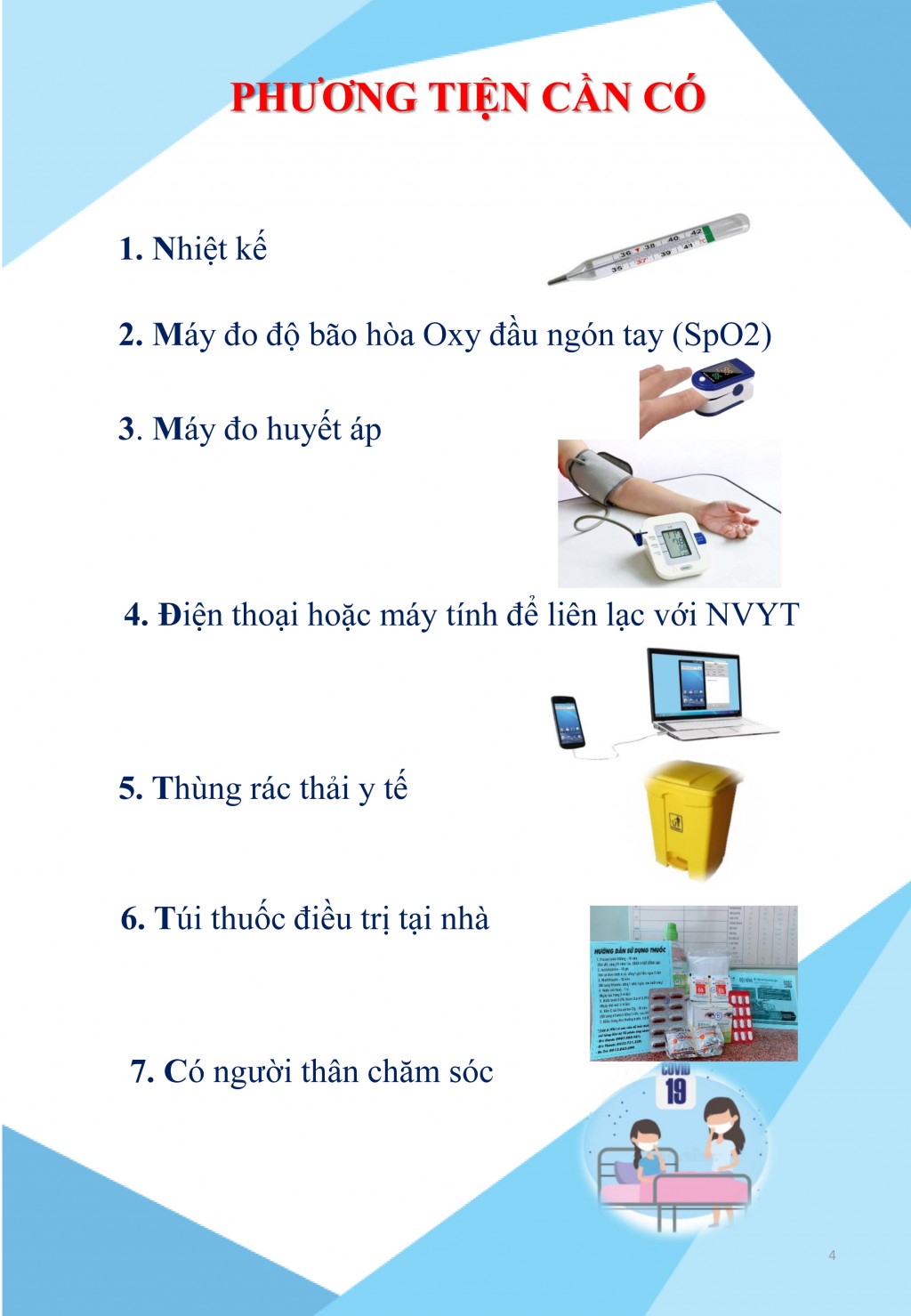 Hướng dẫn quản lý, điều trị và chăm sóc người bệnh COVID-19 không triệu chứng và triệu chứng nhẹ tại nhà