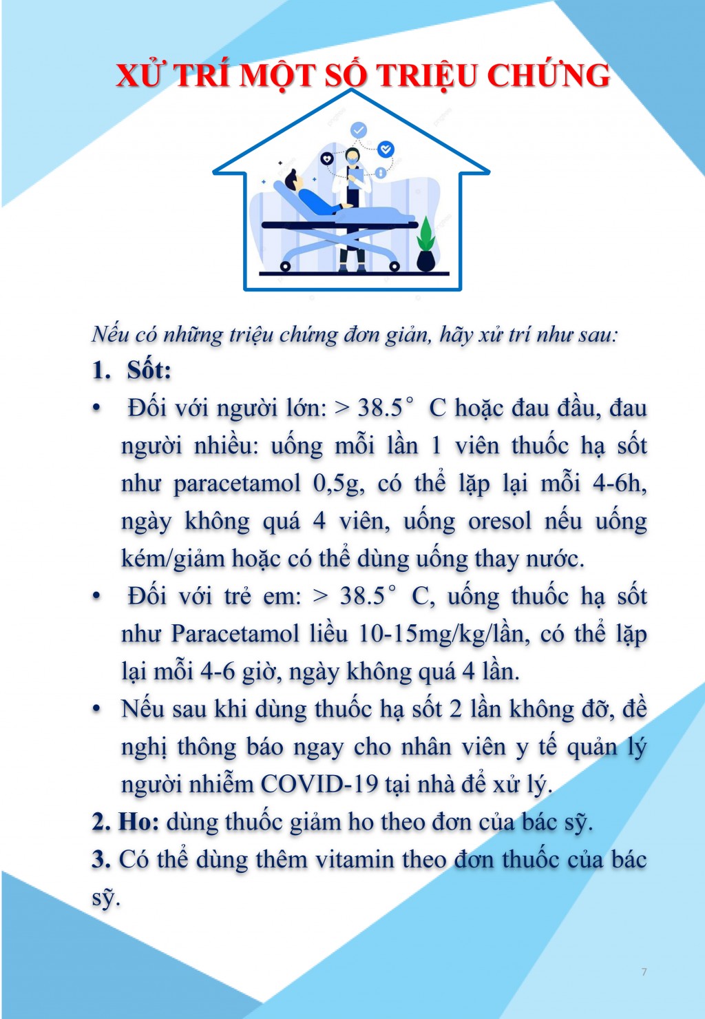 Hướng dẫn quản lý, điều trị và chăm sóc người bệnh COVID-19 không triệu chứng và triệu chứng nhẹ tại nhà