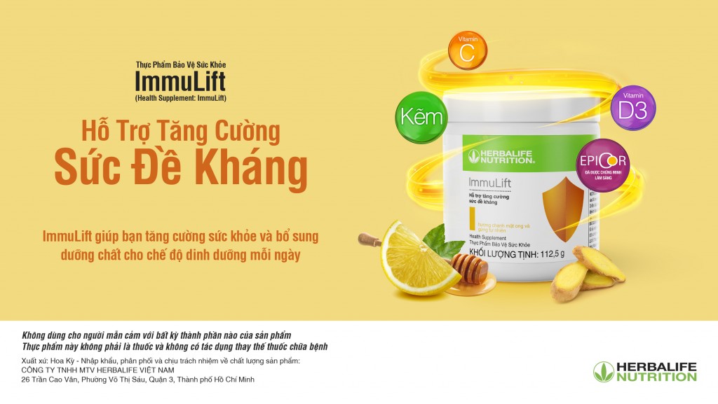 giới Herbalife Nutrition vừa cho ra mắt tại thị trường Việt Nam thực phẩm bảo vệ sức khỏe ImmuLift