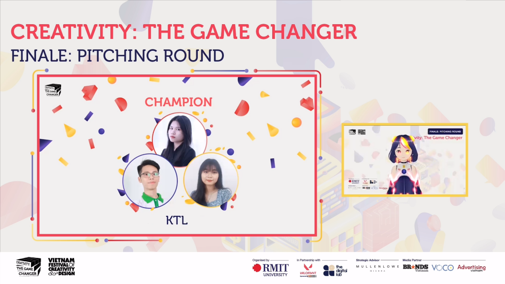 Chiến thắng cuộc thi Creativity: The Game Changer đã thuộc về đội KTL với ý tưởng Valo Connect