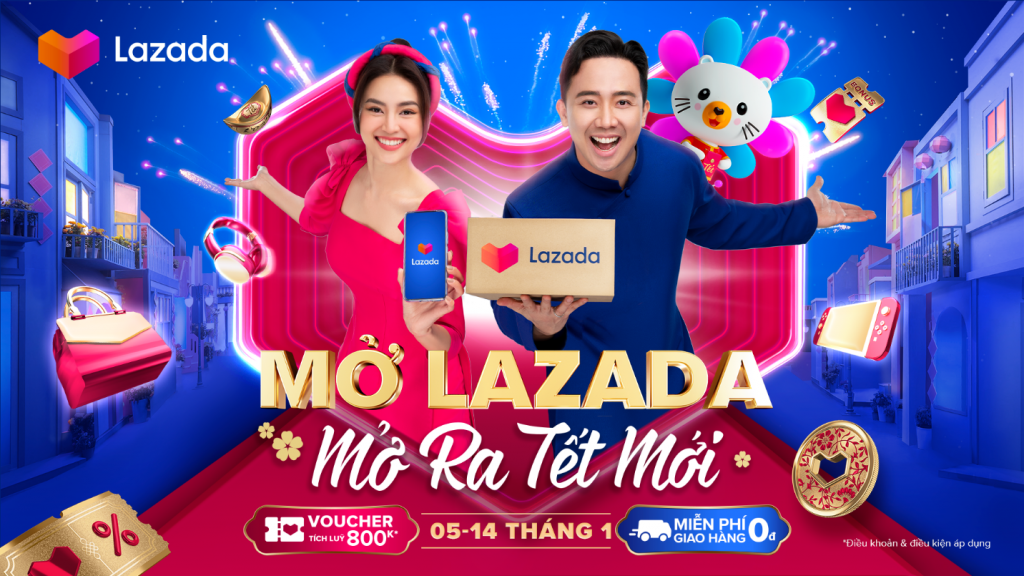 Mở Lazada, mở ra Tết mới với triệu niềm vui, ngàn ưu đãi cho người dùng an tâm mua sắm