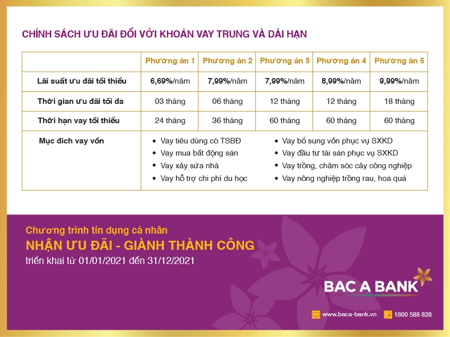 Nhận ưu đãi tín dụng từ BAC A BANK, khách hàng sẵn sàng đón thành công