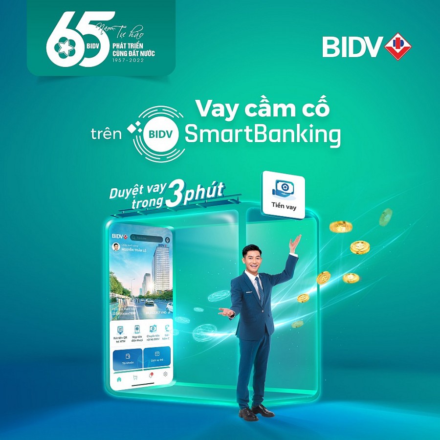 Vay online trong 1 phút và nhiều tính năng mới trên BIDV SmartBanking