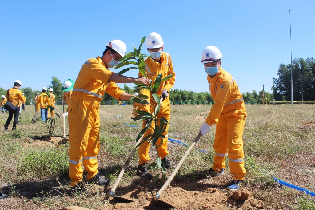 KĐN vượt chỉ tiêu kế hoạch trồng cây trên công trình khí năm 2021