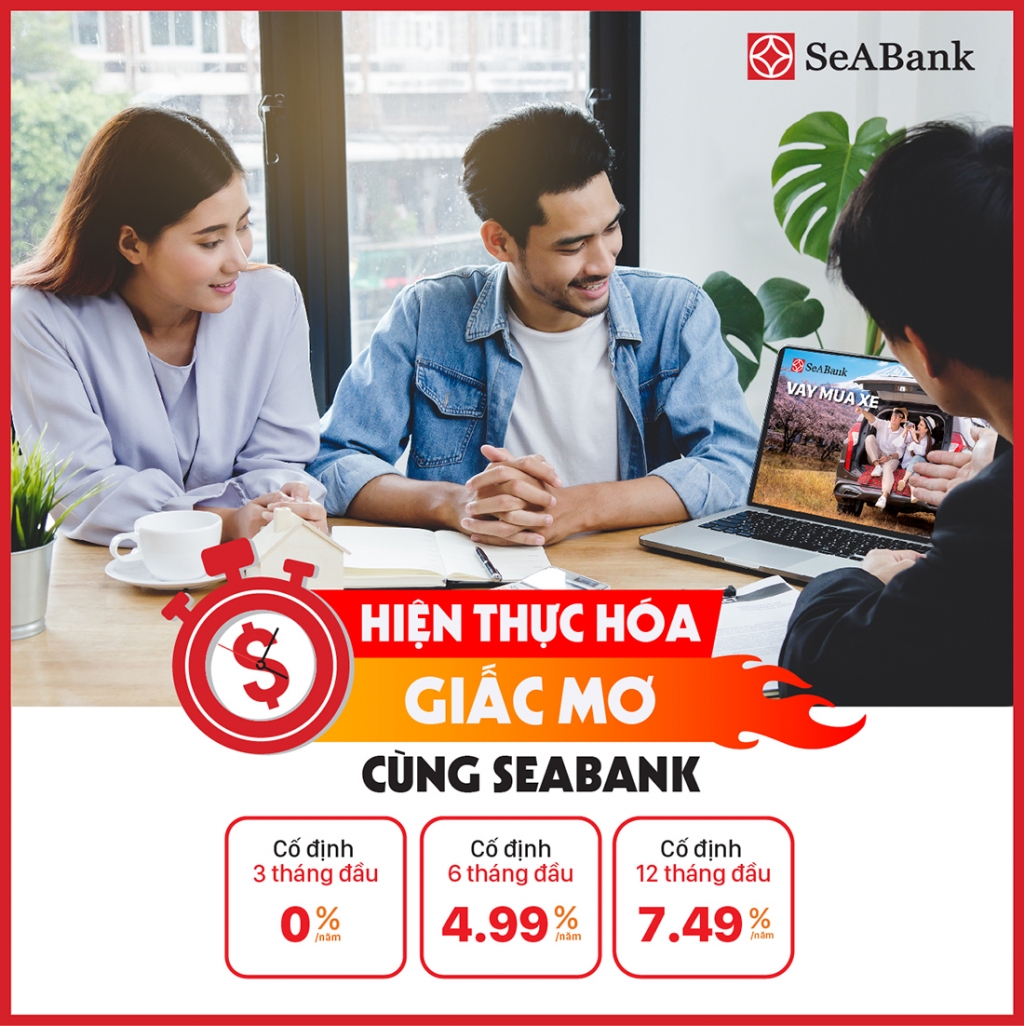 SeABank tung lãi suất cho vay ưu đãi chỉ từ 0%/năm