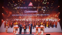 Agribank xuất sắc đoạt giải thưởng Sao Vàng đất Việt năm 2021