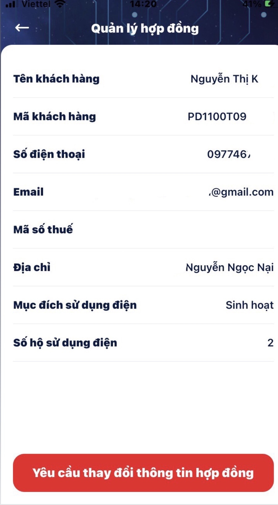 Khách hàng dễ dàng tra cứu thông tin HĐMBĐSH trên App EVNHANOI