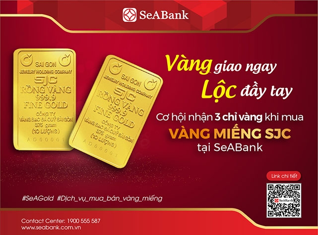 Triển khai dịch vụ mua vàng miếng SJC tại SeABank