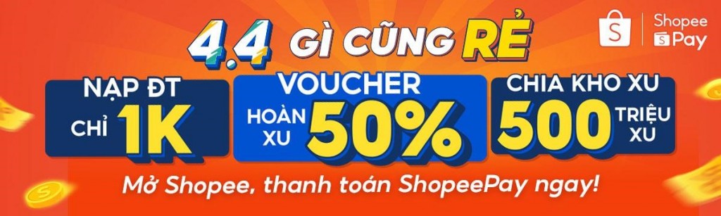 Săn sale 4.4 mà quên thanh toán bằng ShopeePay thì tiếc hùi hụi cho xem