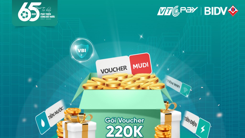 Nhận ngay 220k khi liên kết tài khoản BIDV với ví VTC Pay