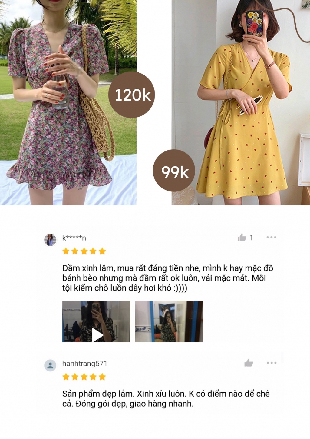 Mãn nhãn với những chiếc đầm siêu đẹp chưa đến 150K