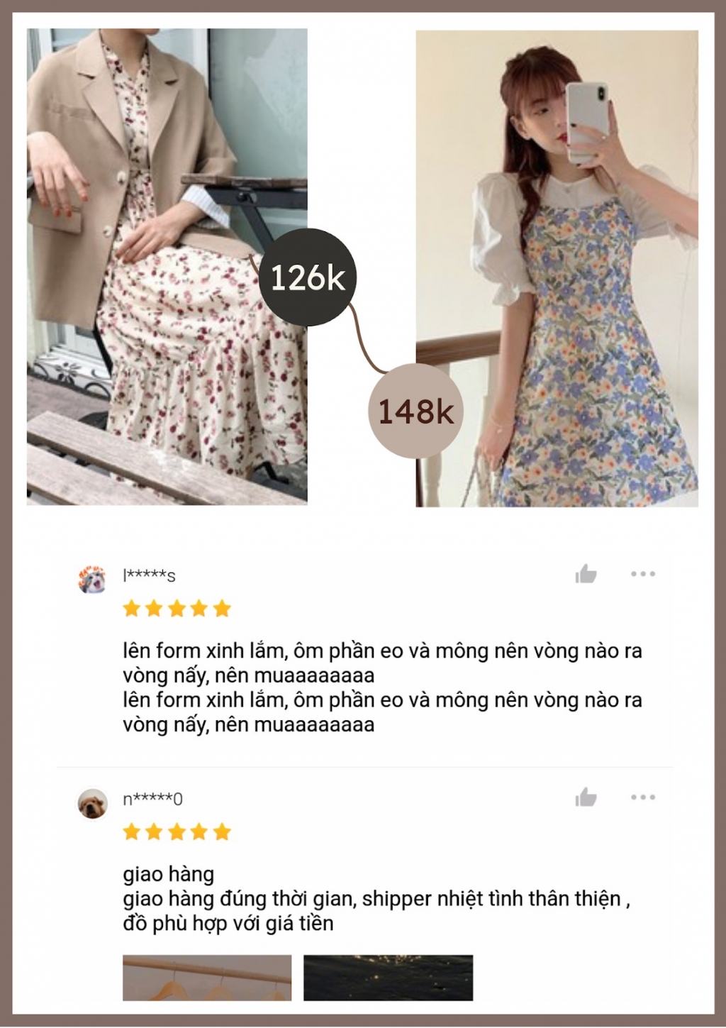 Đầm hoa voan nhận được nhiều feedback tích cực từ người mua