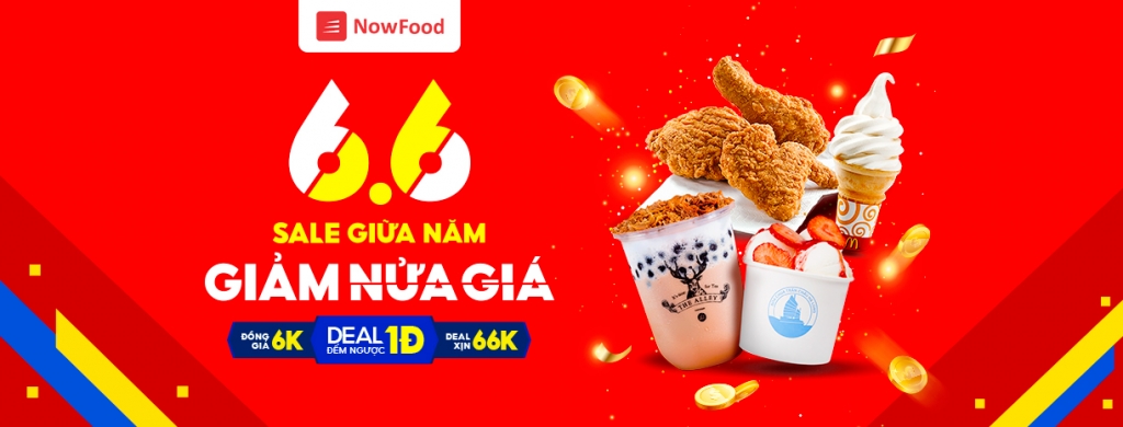 Những bất ngờ nào trên NowFood đang chờ đón bạn khi đặt món dịp 6.6?