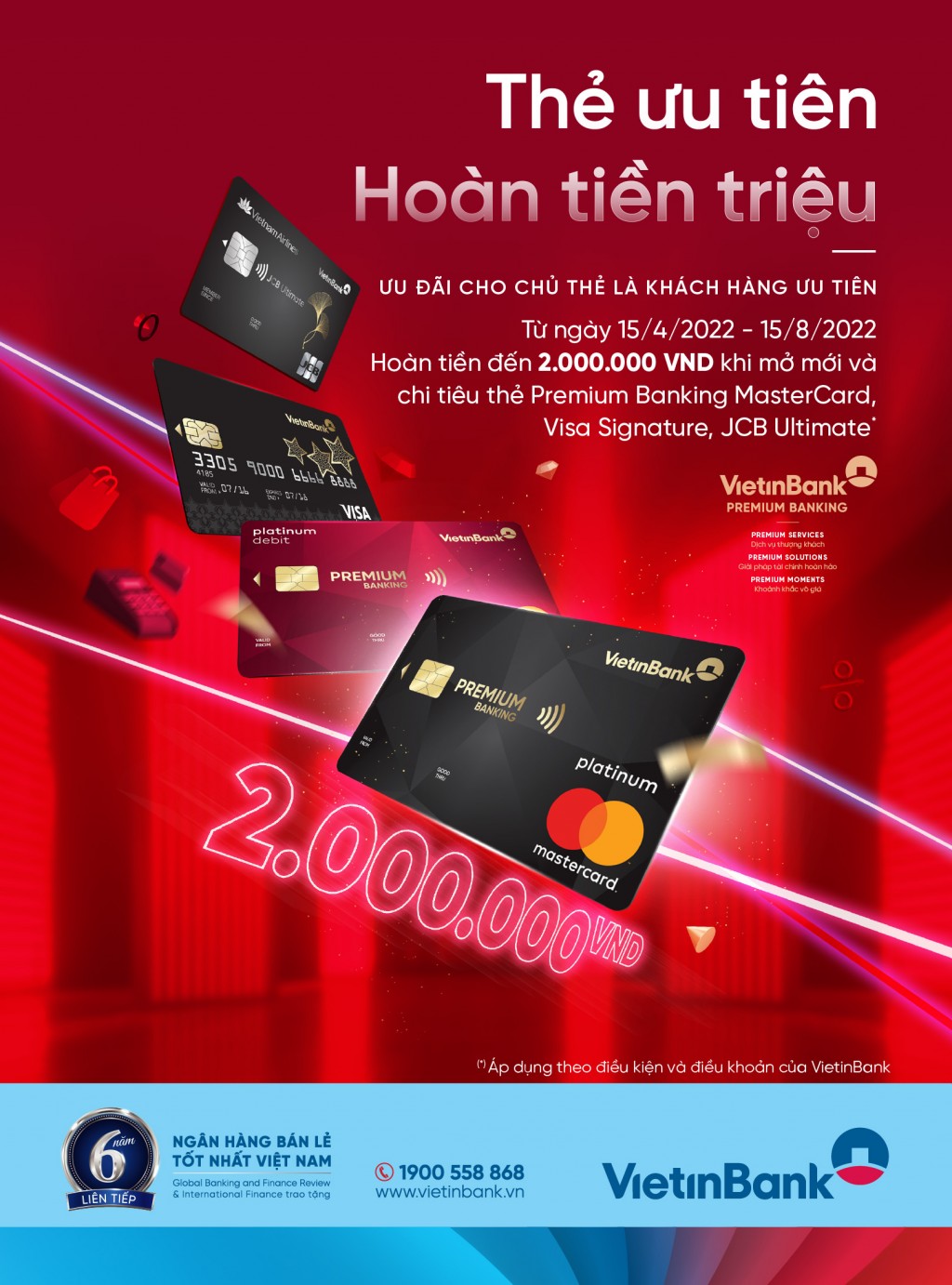 Cùng VietinBank mở thẻ ưu tiên - hoàn tiền lên đến 2.000.000 đồng