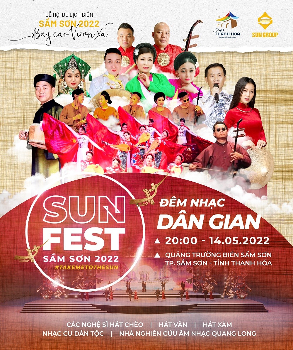 Nghệ thuật dân gian sẽ được tôn vinh theo một cách khác lạ, tại đêm SunFest Sầm Sơn 14/5 này