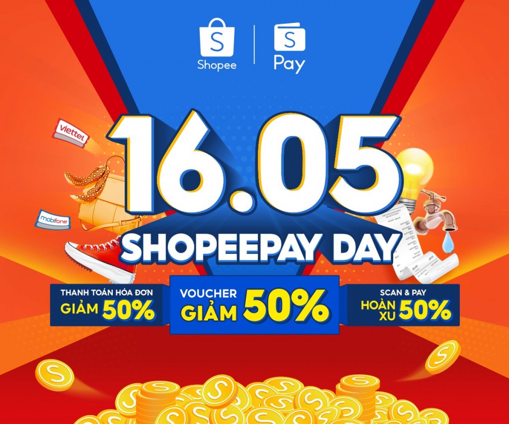 Ưu đãi đặc biệt dành riêng cho tín đồ không tiền mặt nhân sự kiện ShopeePay Day 16/5