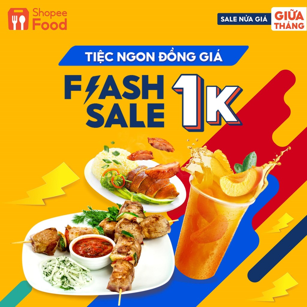 ShopeeFood Ngày 15 Sale Đồng Giá - Khám phá ngay bộ sưu tập món ngon chỉ từ 1.000 đồng